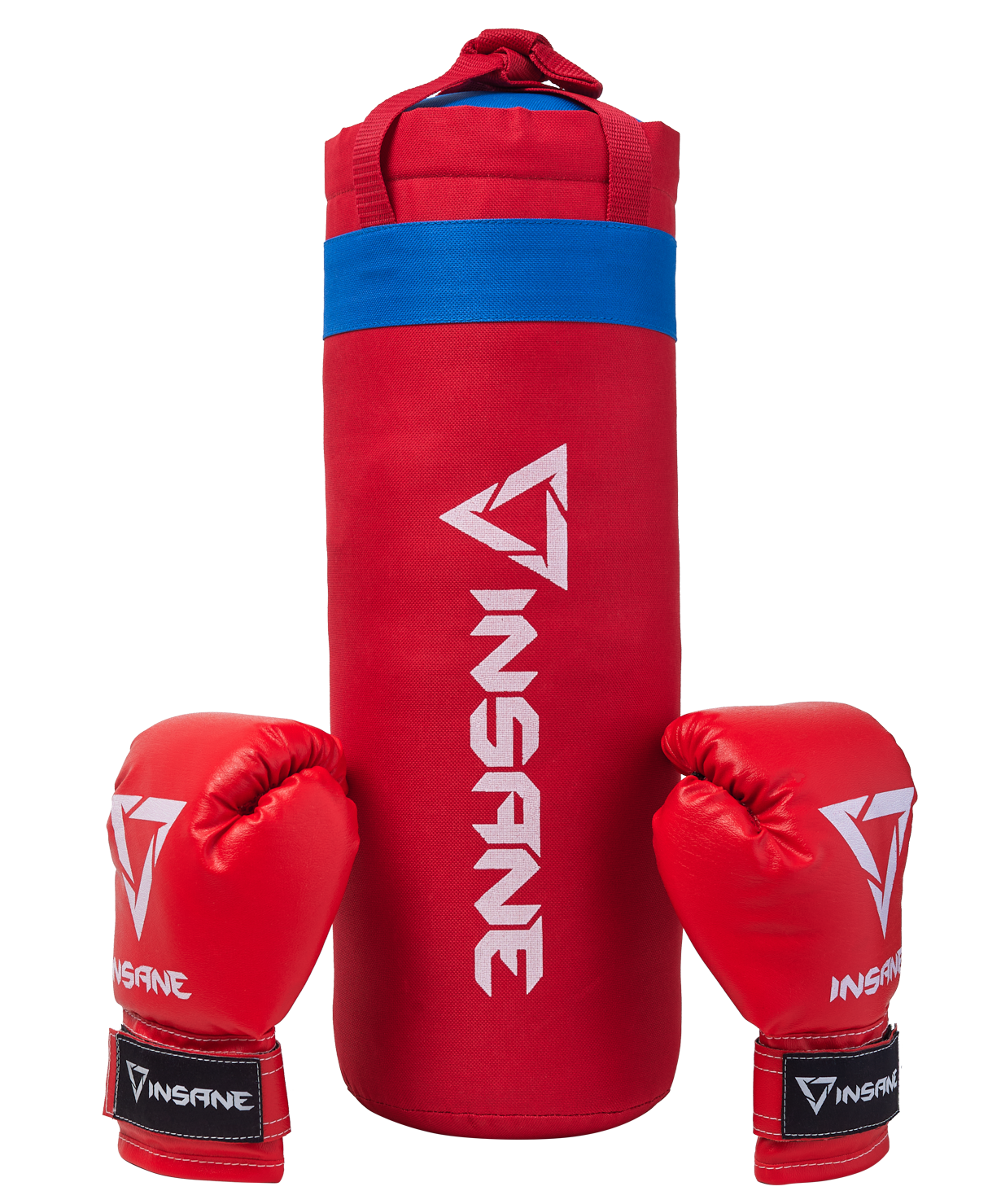 Набор для бокса Insane Fight, груша 2,3 кг + Перчатки 6 oz, красный