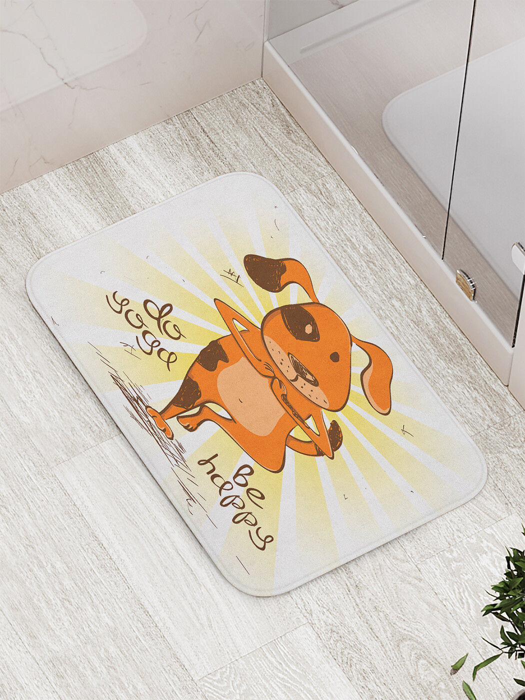 

Коврик противоскользящий JoyArty "Занимайся йогой" для ванной, сауны, бассейна, 77х52 см, Занимайся йогой