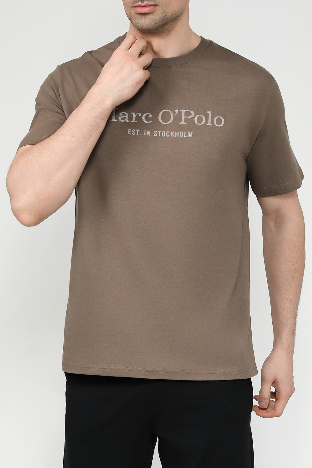 Футболка мужская Marc O'Polo 423201251052 коричневая 2XL коричневый