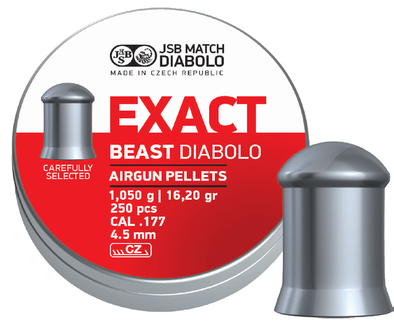 Пули для пневматики JSB Exact Beast Diabolo 4,5мм 1,05г (250 шт)