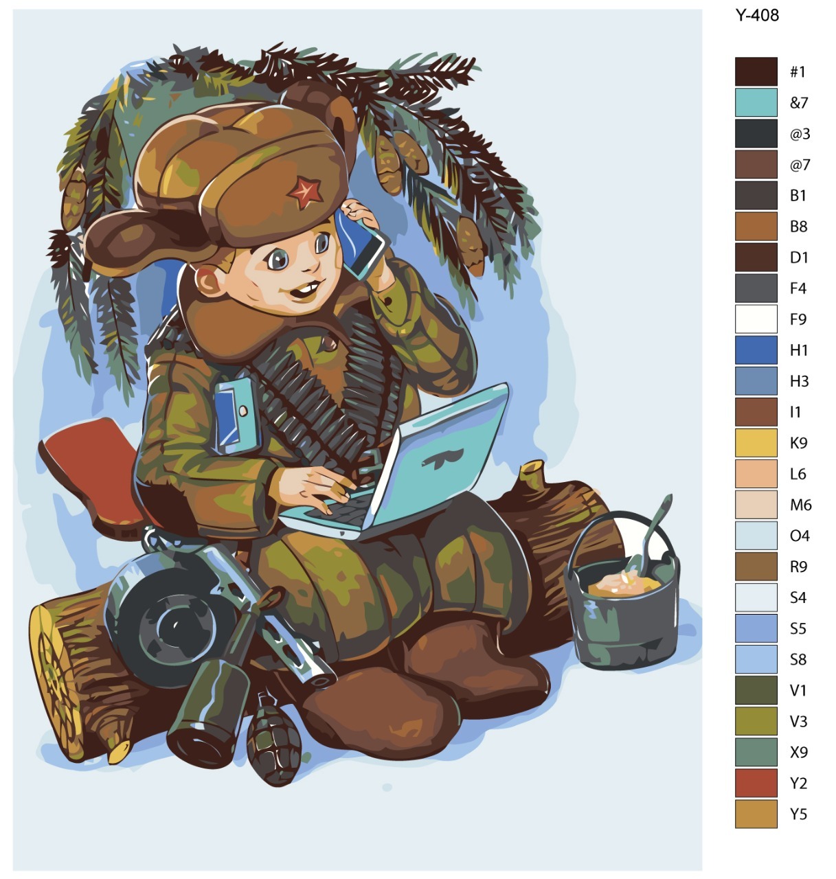 

Картина по номерам BRUSHES-PAINTS Y-408, Молодая армия. 23 февраля
