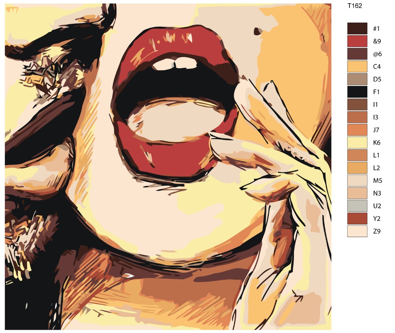 

Картина по номерам BRUSHES-PAINTS Т162, Нежность в губах