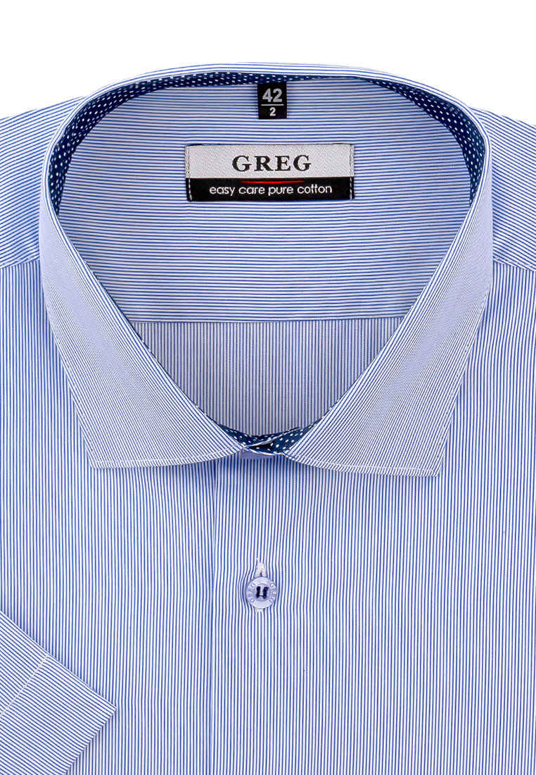 

Рубашка мужская Greg 01-00012794 голубая 39, Голубой, 01-00012794