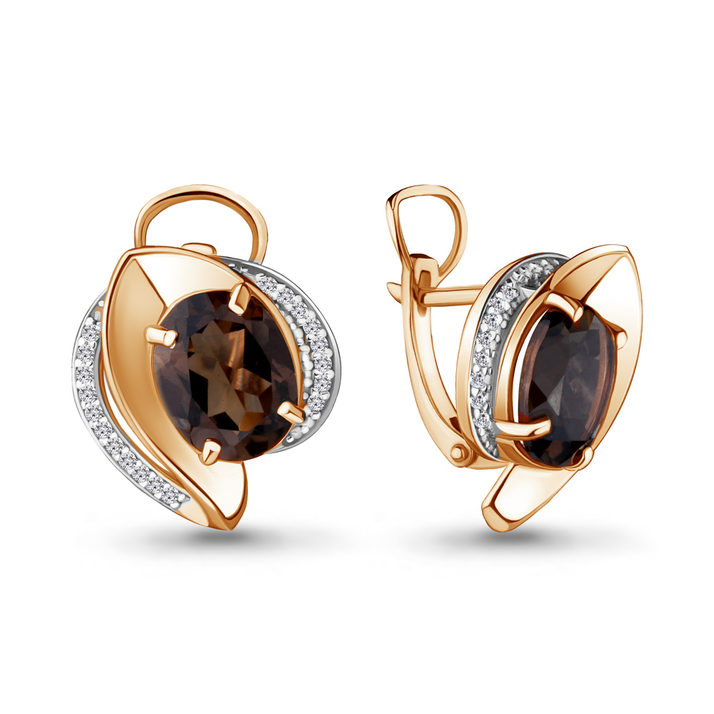 

Серьги из серебра с кварцем Aquamarine 4478601А_925_з, 4478601А_925_з