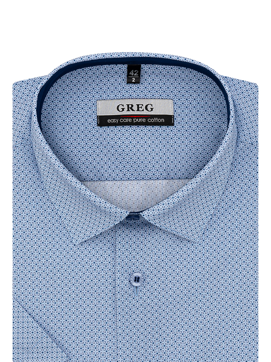 

Рубашка мужская Greg 00-00001202 голубая 39, Голубой, 00-00001202