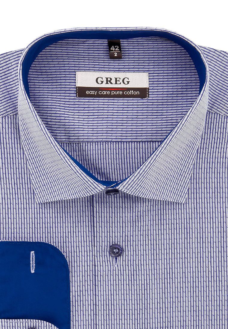 

Рубашка мужская Greg 01-00011438 голубая 40, Голубой, 01-00011438