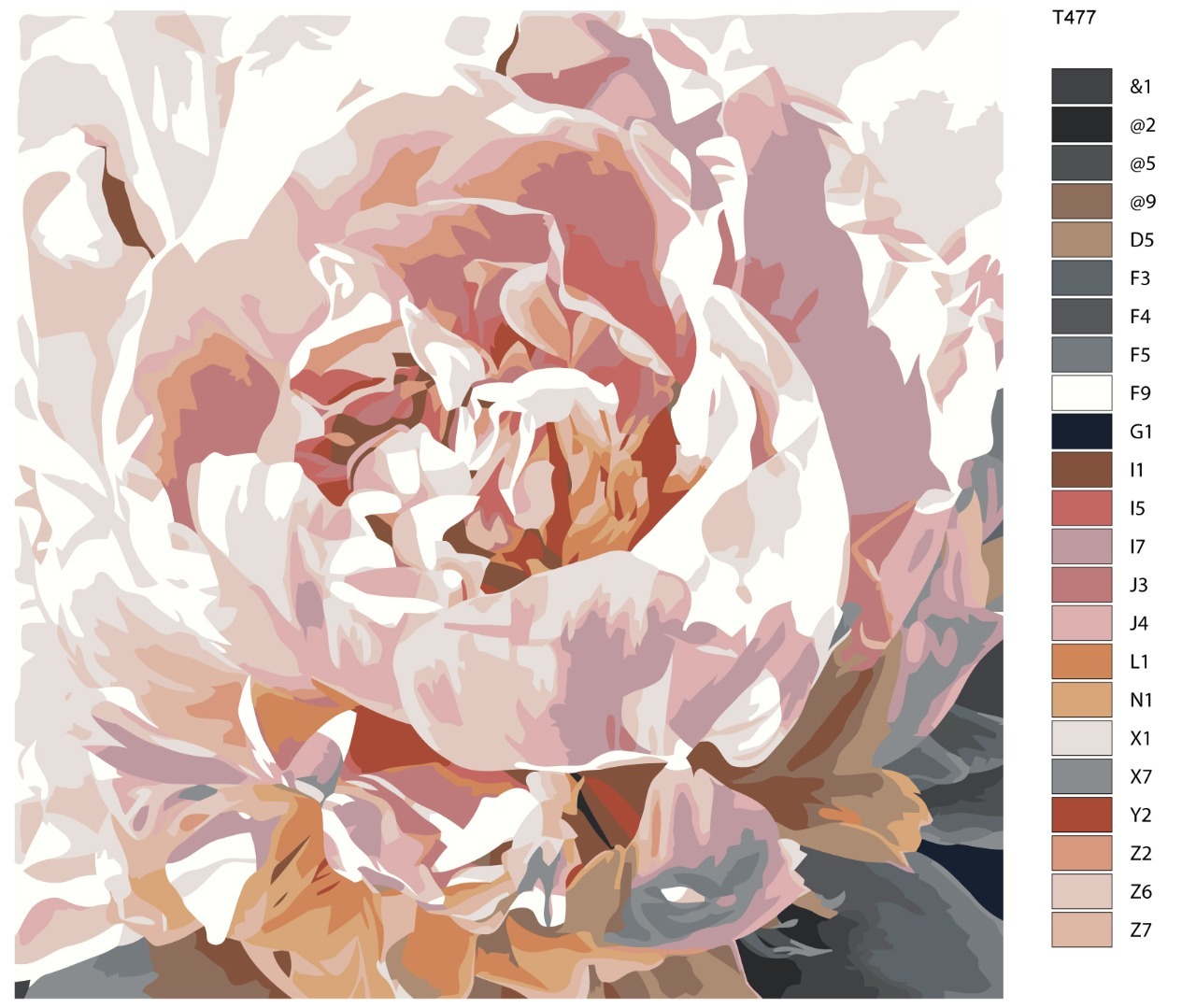 

Картина по номерам BRUSHES-PAINTS T477, Розовые пионы