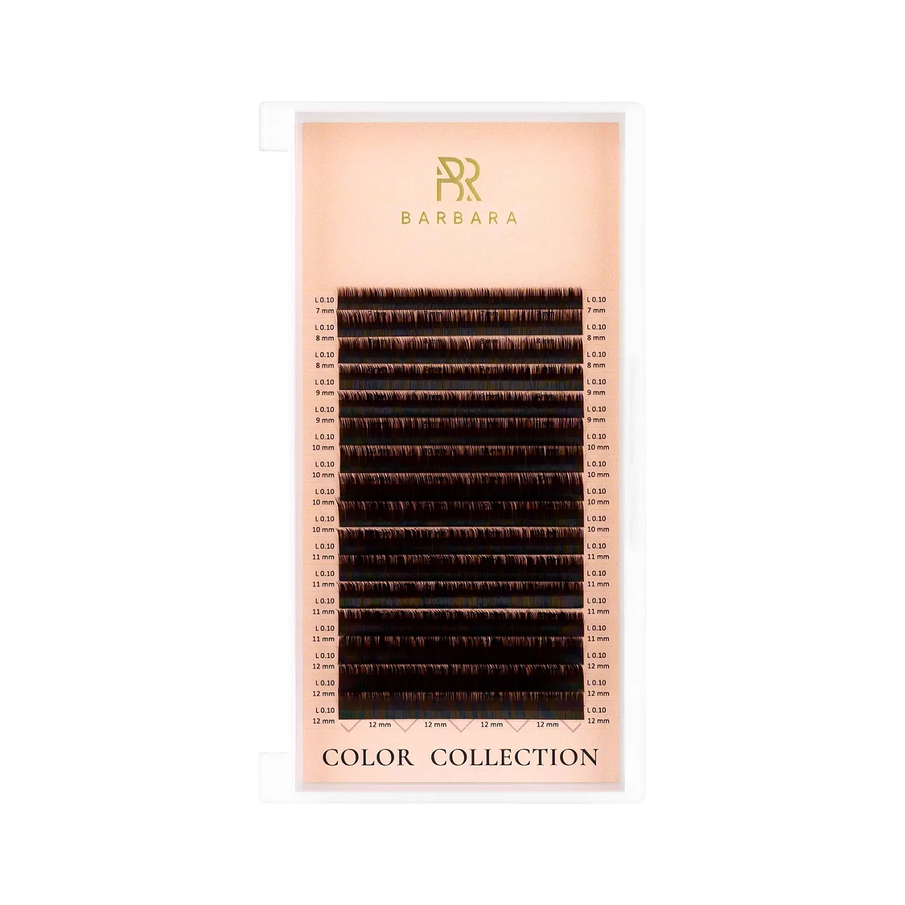 

Ресницы Barbara Dark Chocolate, C, 0.06, 7-12 mm, Коричневый