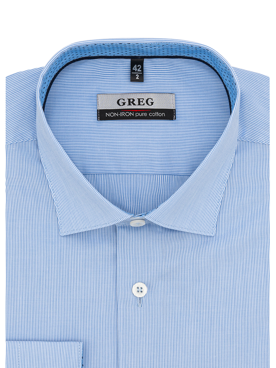

Рубашка мужская Greg 01-00001323 голубая 39, Голубой, 01-00001323