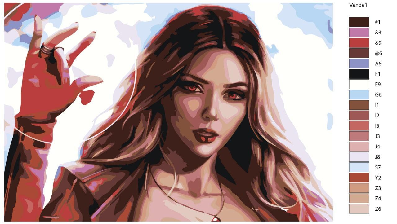 

Картина по номерам BRUSHES-PAINTS VEDMA, Алая Ведьма 1