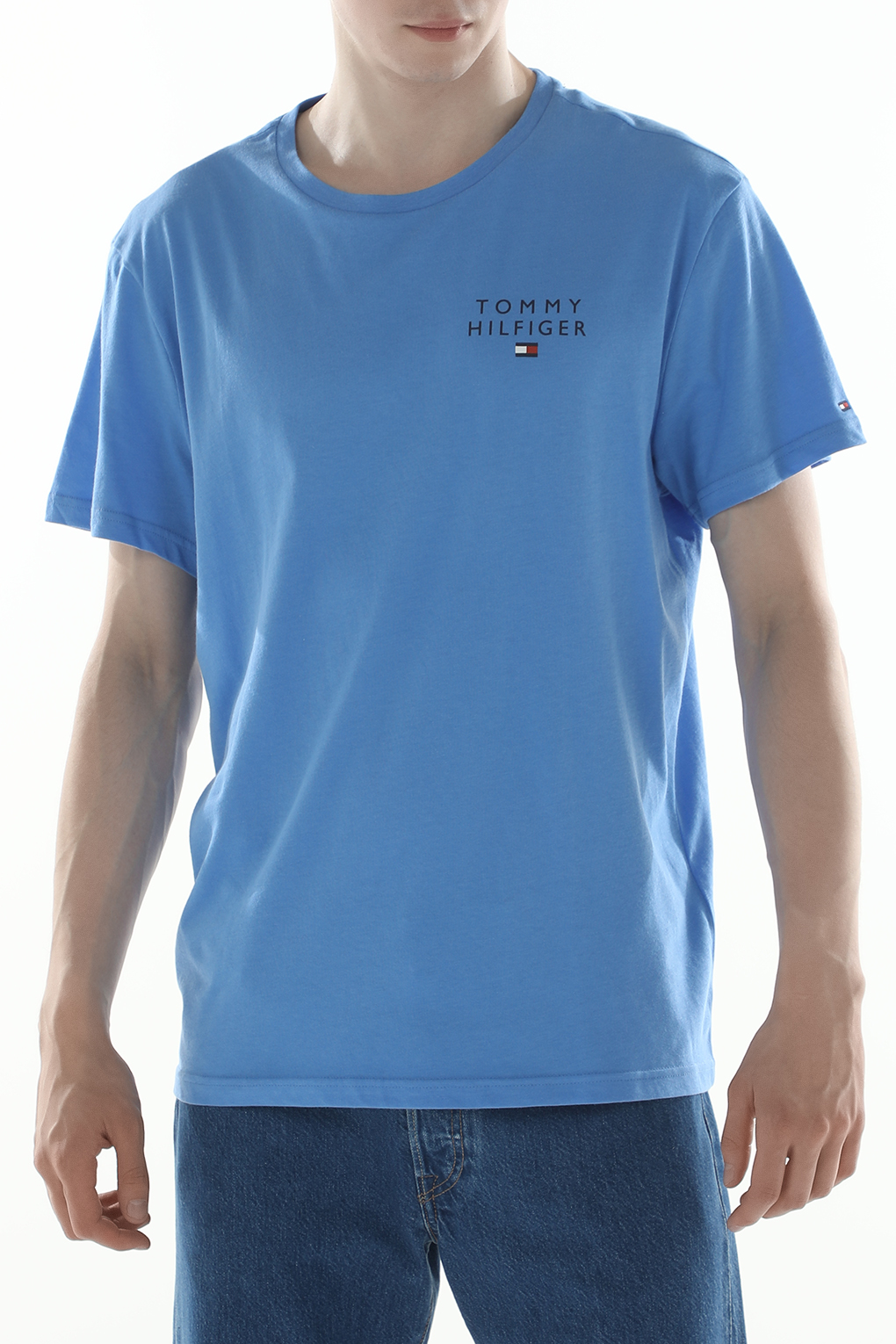 

Футболка мужская Tommy Hilfiger UM0UM02916 синяя L, Синий, UM0UM02916
