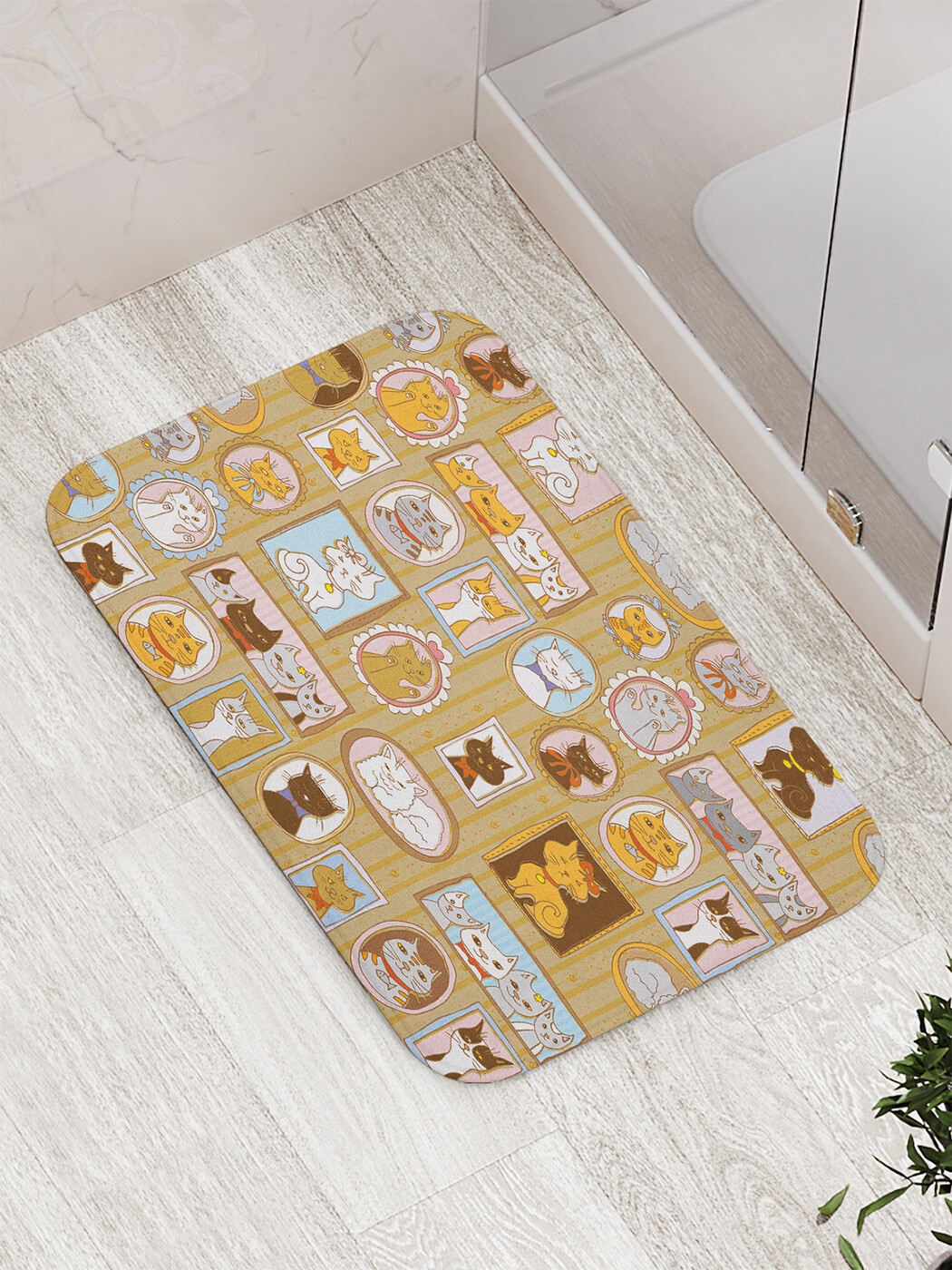 

Коврик противоскользящий JoyArty "Семейный альбом" для ванной, сауны, бассейна, 77х52 см, Семейный альбом