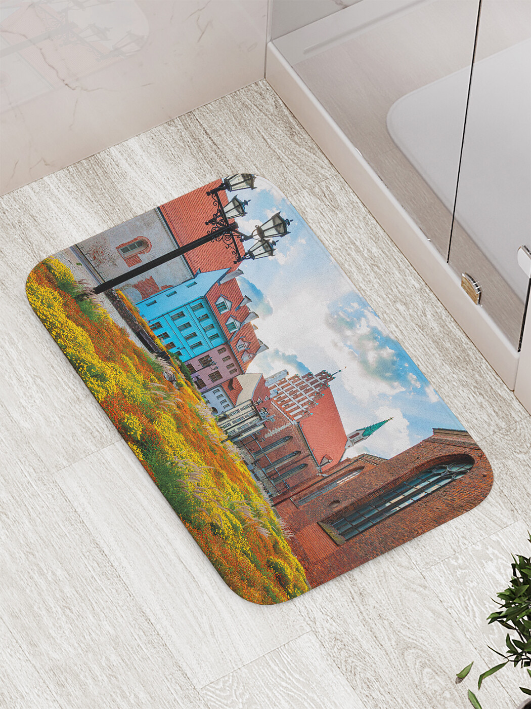 

Коврик JoyArty "Осеннее спокойствие городка" для ванной, сауны, бассейна, 77х52 см, Осеннее спокойствие городка
