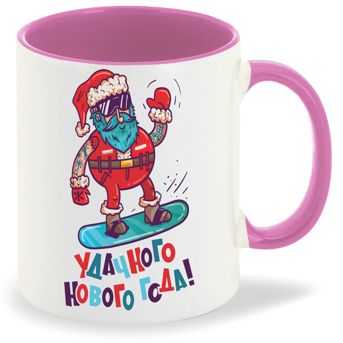 

Кружка CoolPodarok Прикол Новый год Дед Мороз Удачного Нового года, Прикол Новый год Дед Мороз Удачного Нового года