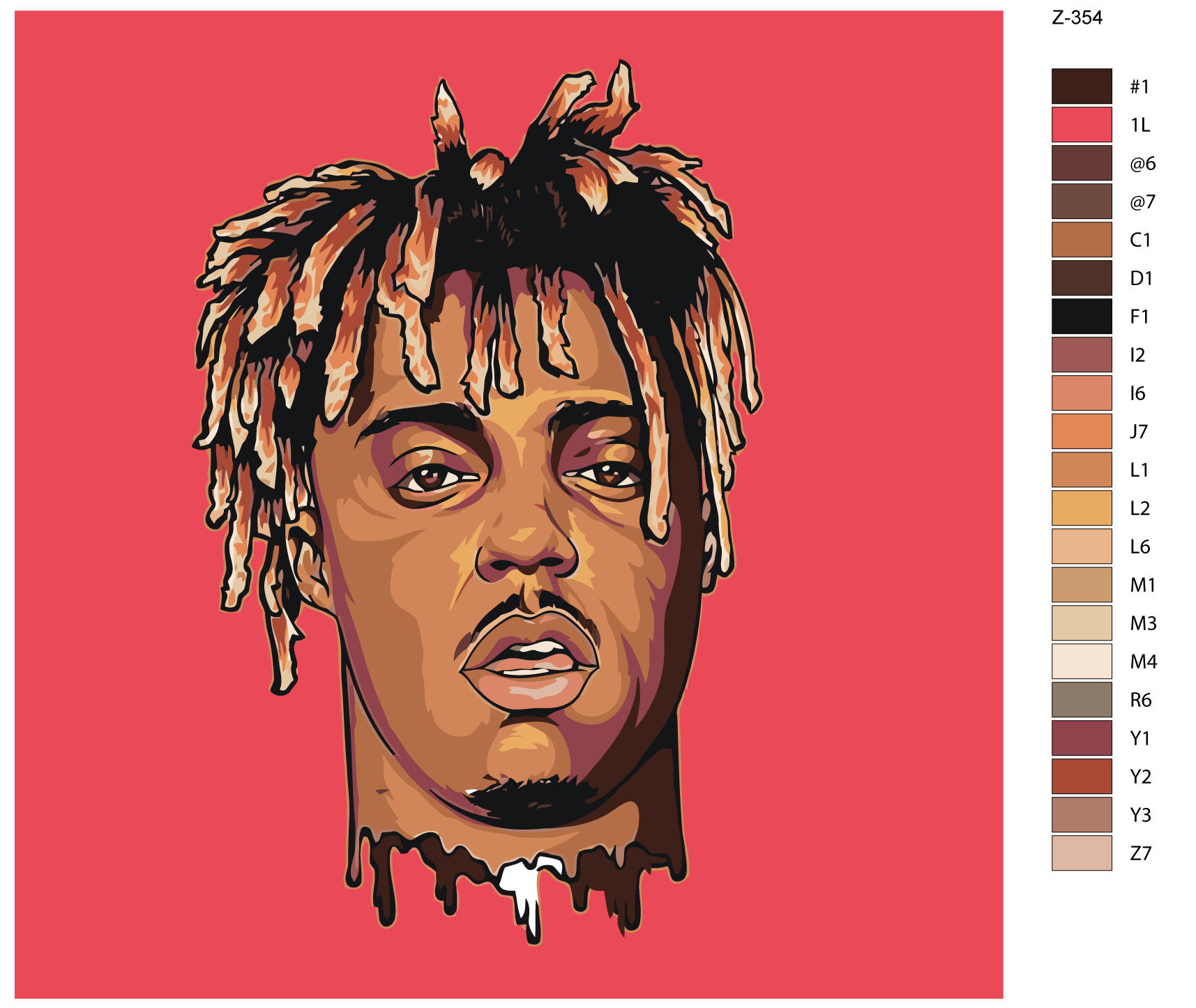 

Картина по номерам BRUSHES-PAINTS Z-354, Juice WRLD