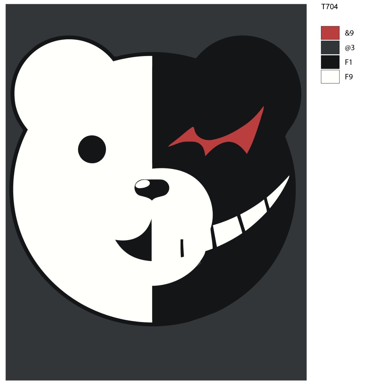 

Картина по номерам BRUSHES-PAINTS T704, Монокума. Аниме Данганронпа - Danganronpa