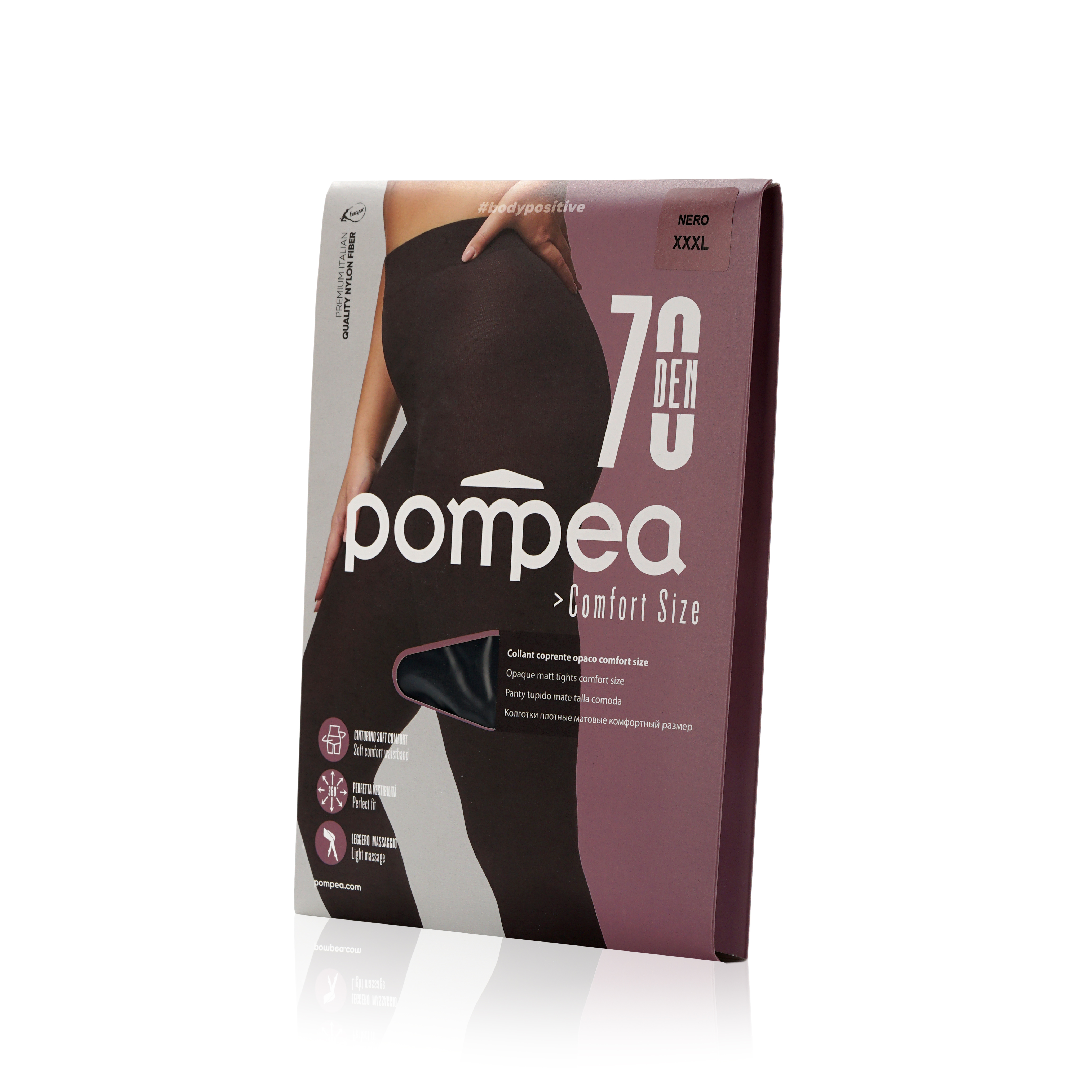 

Колготки женские Pompea черные 3XL, Черный