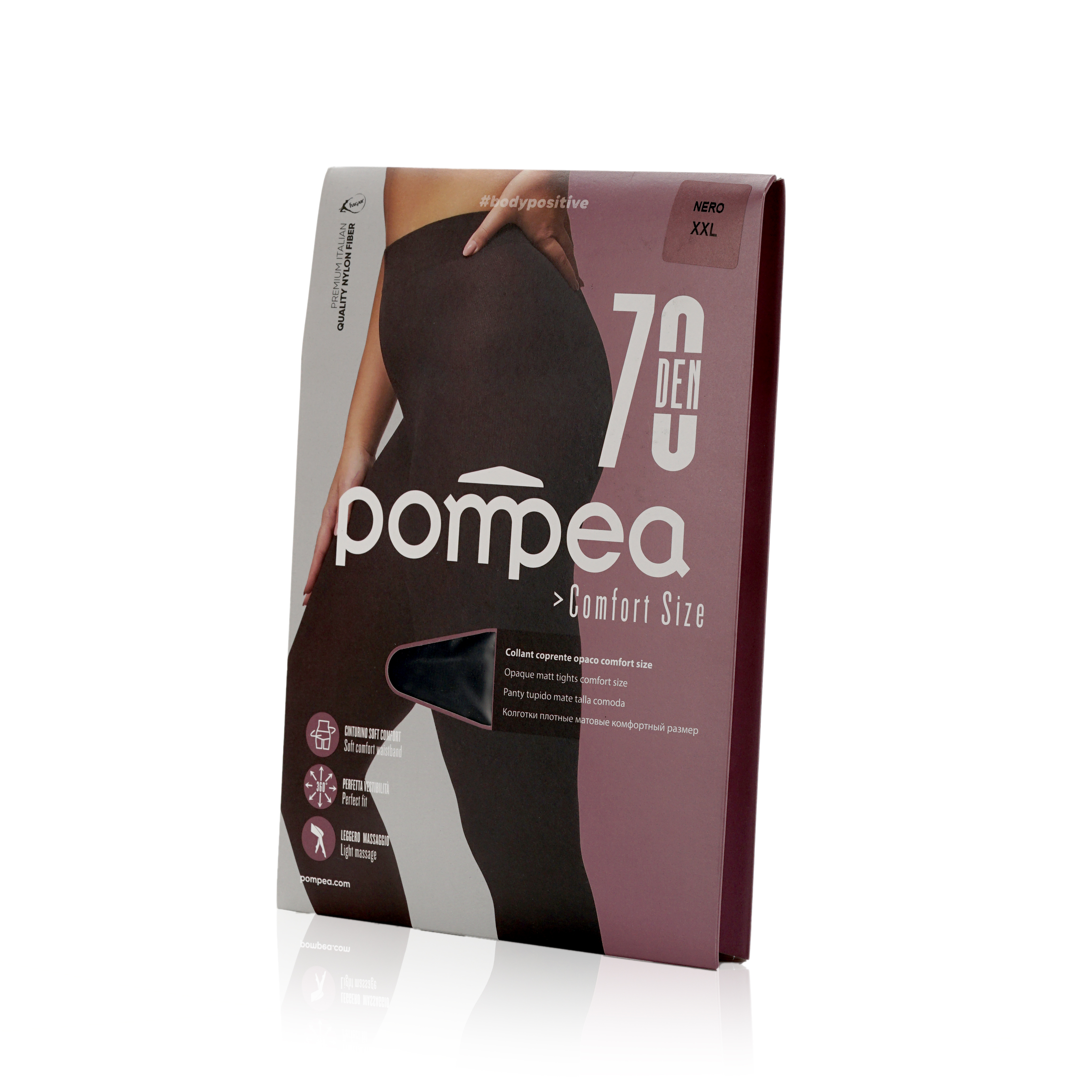 

Колготки женские Pompea черные 2XL, Черный