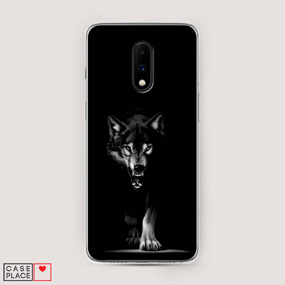

Чехол Awog на OnePlus 7 / ВанПлас 7 "Волк выходит из ночи", Серый;черный;белый, 150750-1