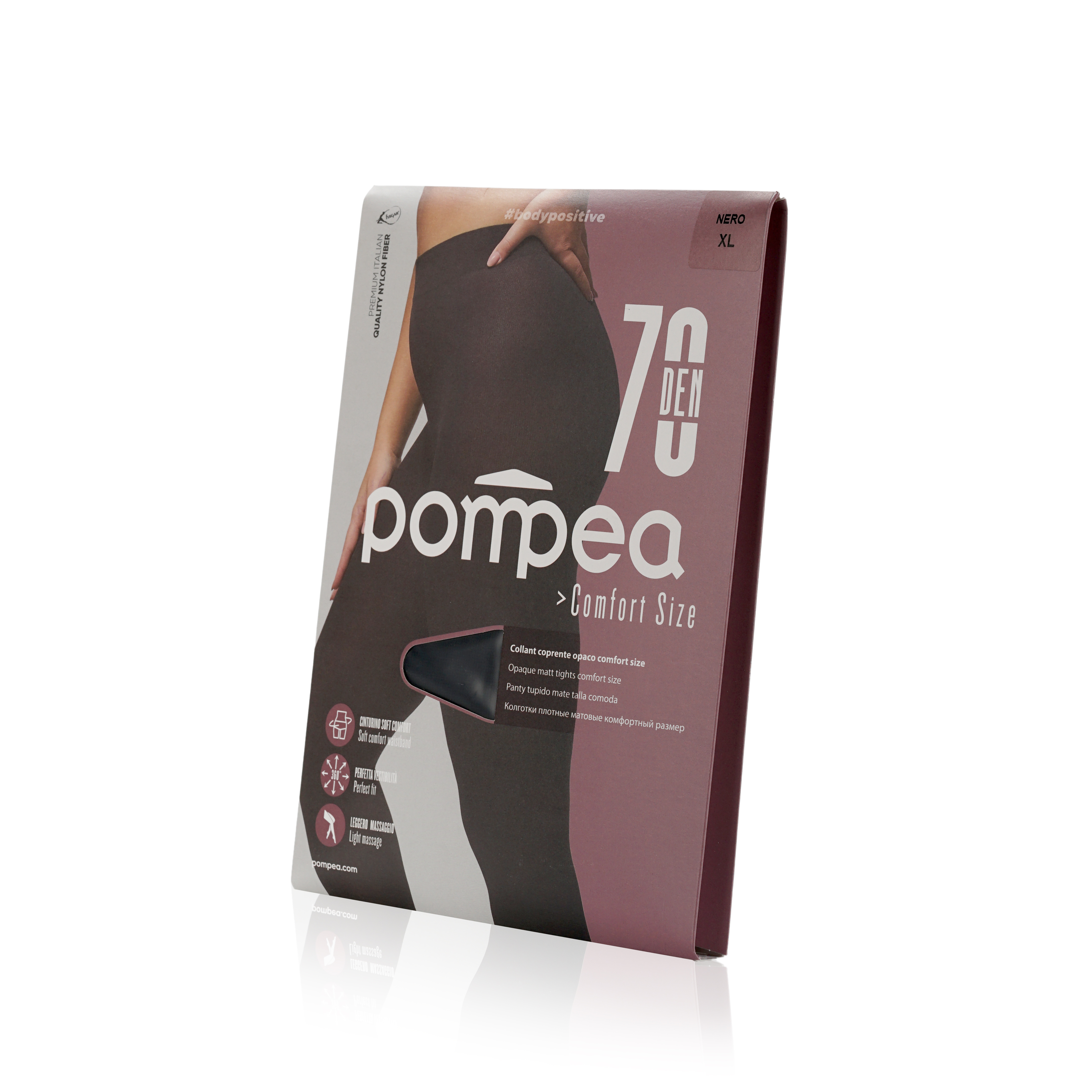 Колготки женские Pompea черные XL черный