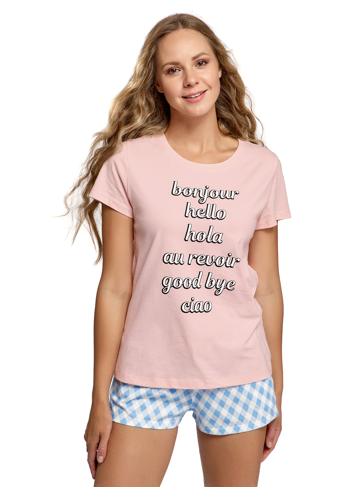 

Пижама женская oodji 56002217-7 синяя 2XL, 56002217-7