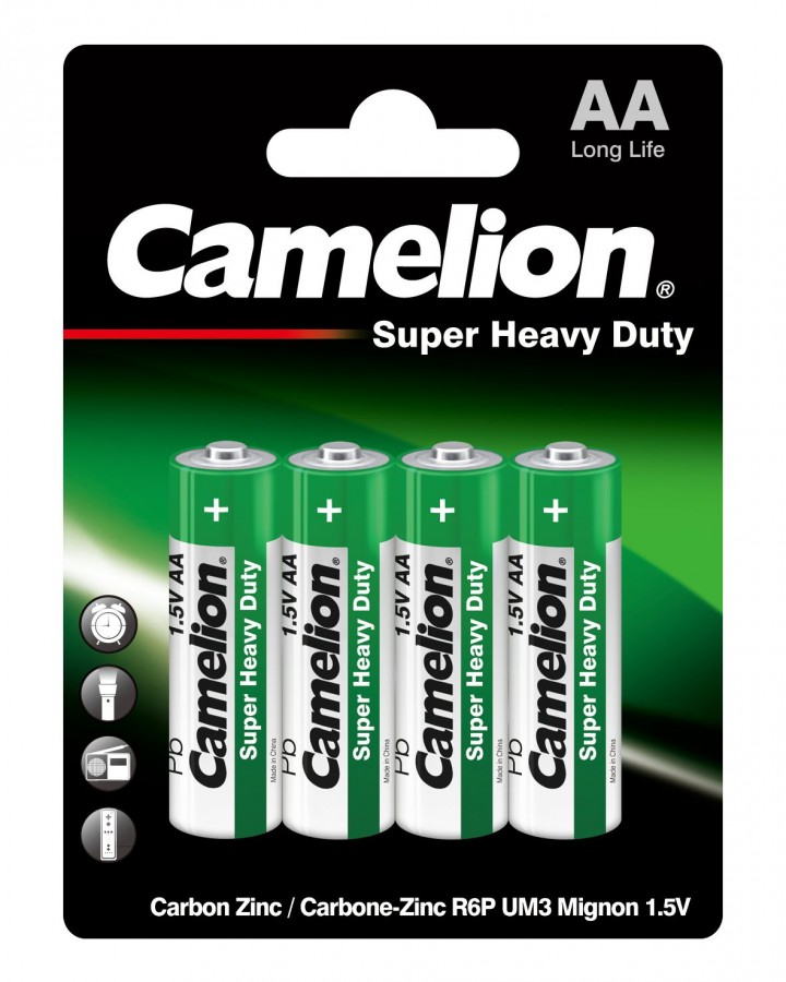Батарейки Camelion HEAVY DUTY Green R6/316 BL4, комплект 40 батареек (10 упак. х 4шт.) батарейка gopower r03 aaa bl4 heavy duty 1 5v 4 48 576 блистер 4 шт