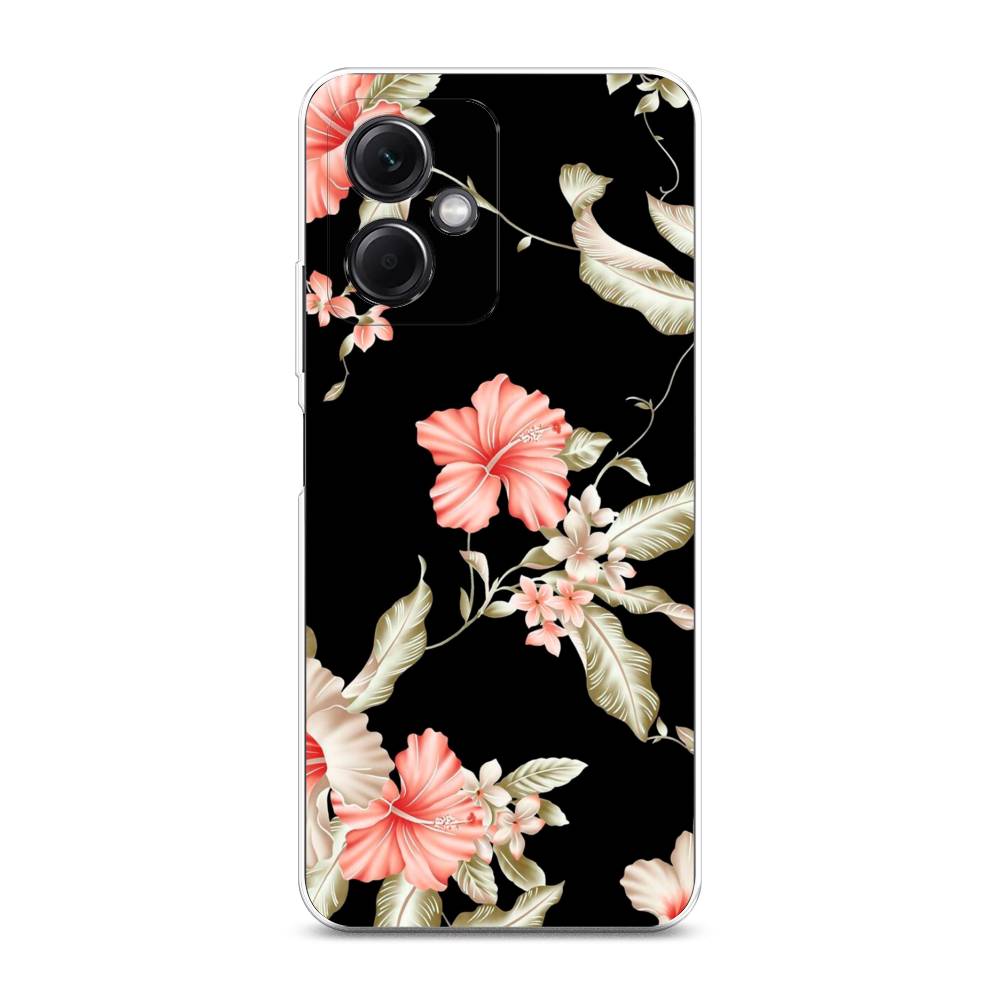 

Чехол Awog на Xiaomi Redmi Note 12 5G "Цветы на черном", Черный;розовый, 316950-8