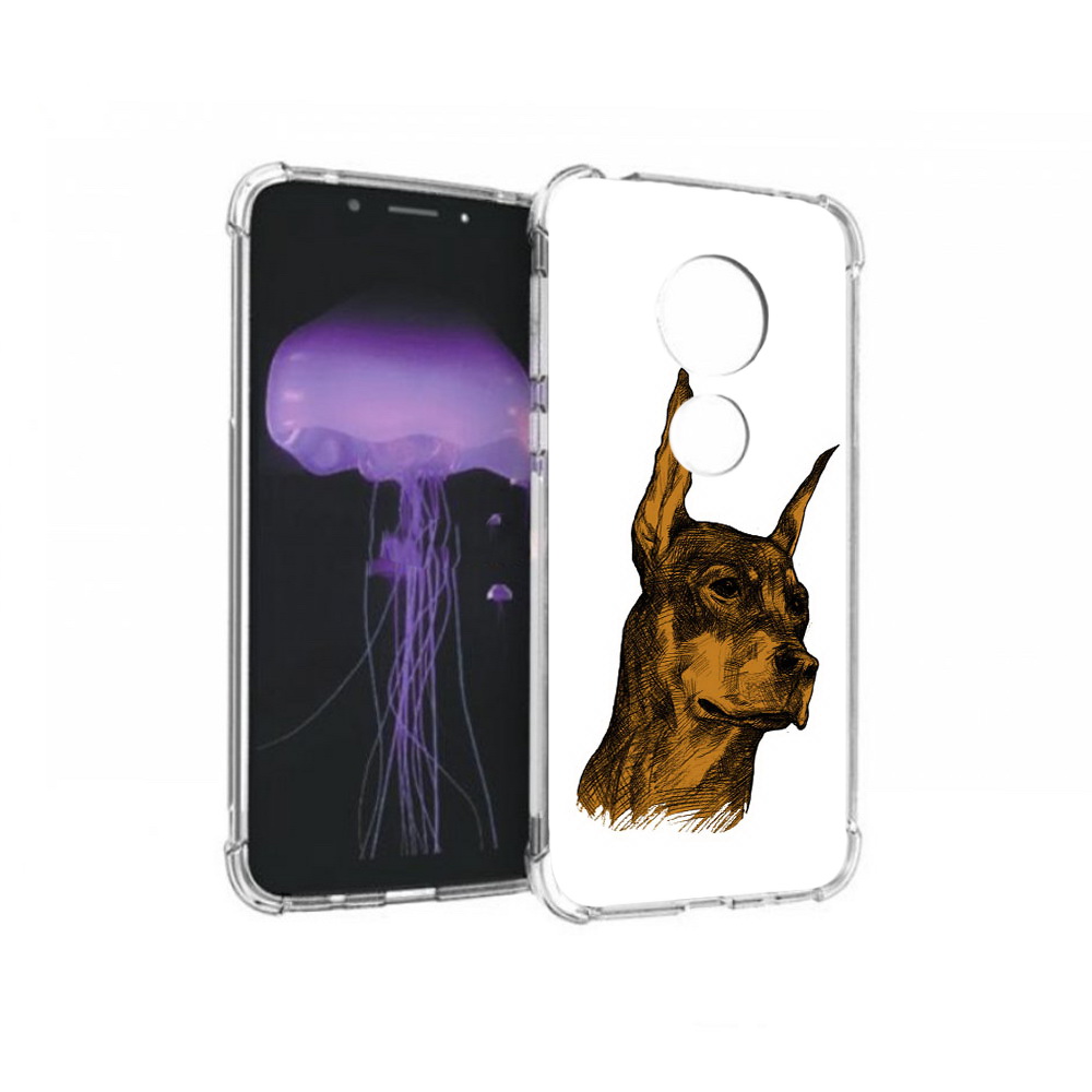 

Чехол MyPads Tocco для Motorola Moto G7 скетч доберман (PT123662.354.605), Прозрачный, Tocco
