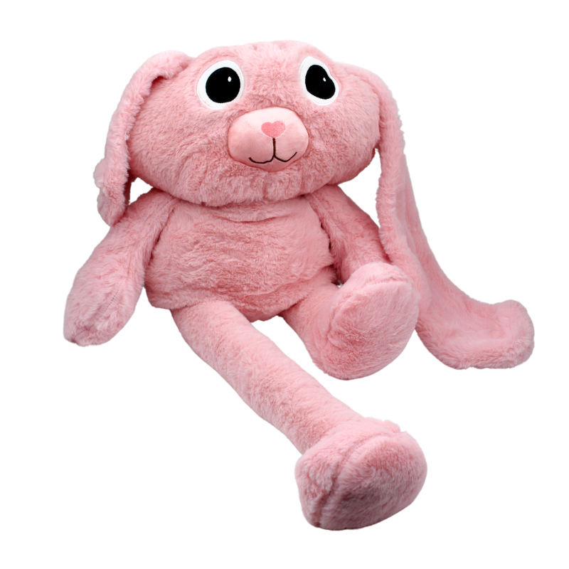 Мягкая игрушка кролик с регулируемыми лапками и ушками 777762/2 розовый