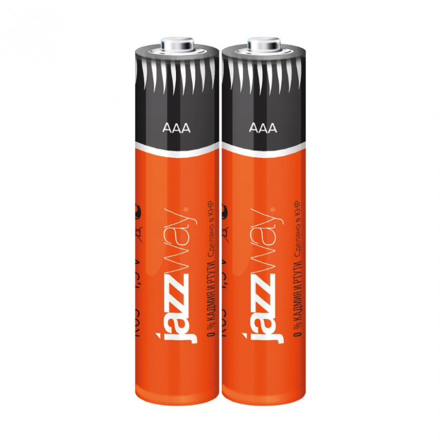 Батарейки Jazzway Heavy Duty R03 2S (2/60/1200), комплект 50 батареек (25 упак. х 2шт.)