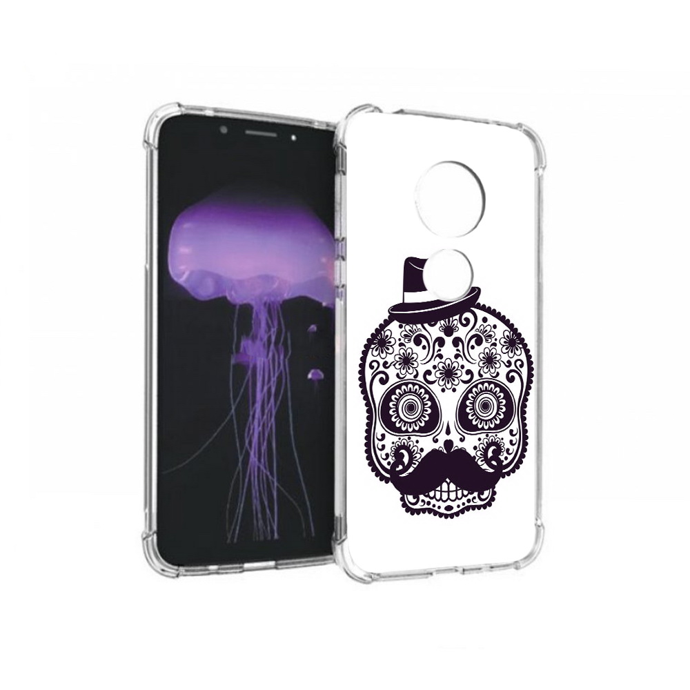 

Чехол MyPads Tocco для Motorola Moto G7 разрисованный скелет (PT123662.354.575), Прозрачный, Tocco