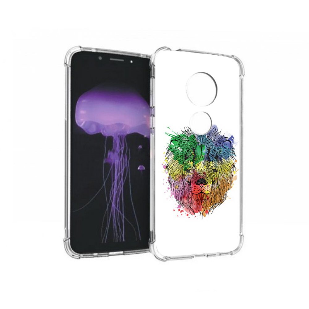 

Чехол MyPads Tocco для Motorola Moto G7 разноцветный гордый лев (PT123662.354.573), Прозрачный, Tocco