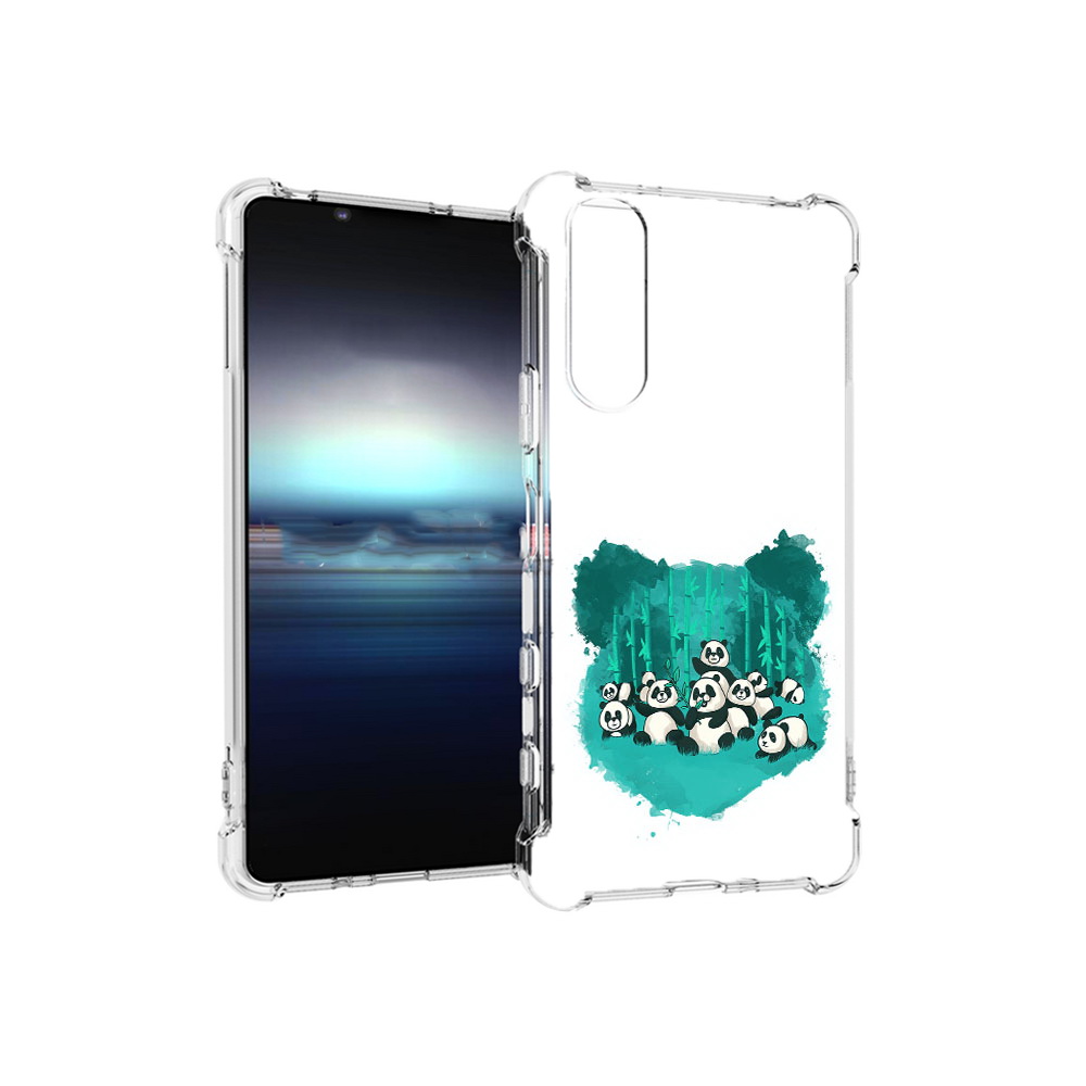 

Чехол MyPads Tocco для Sony Xperia 5 нарисованные панды (PT154834.228.508), Прозрачный, Tocco