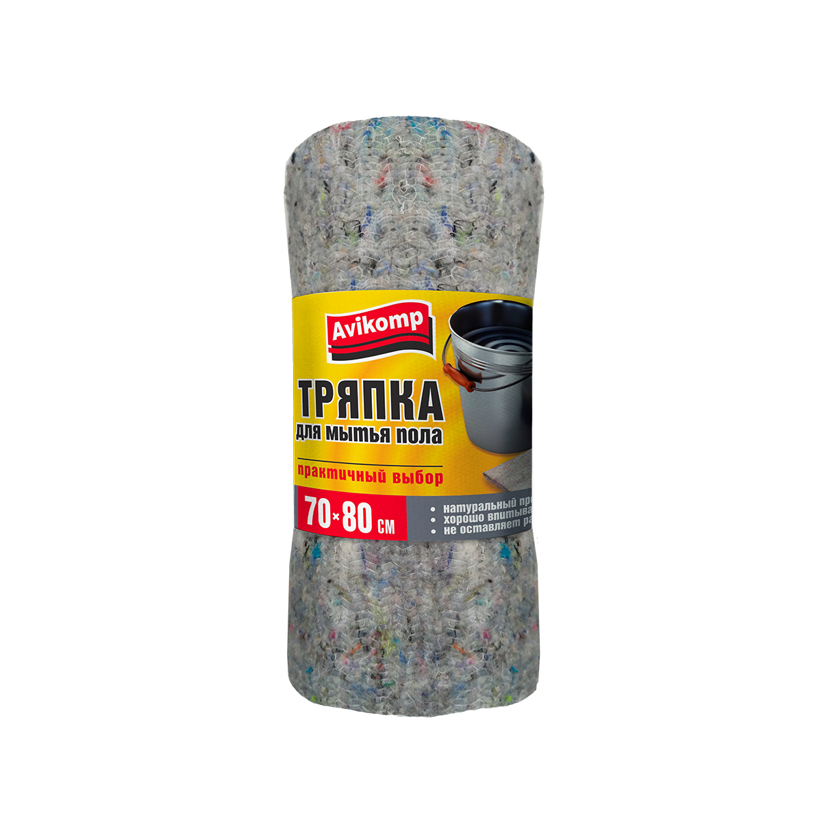 

Тряпка для пола Avikomp Praktisch, 70 x 80 см, серая