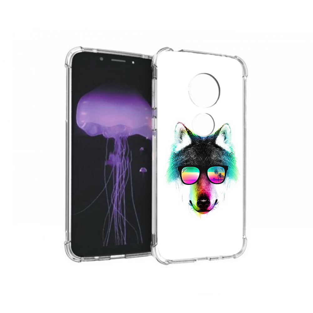 

Чехол MyPads Tocco для Motorola Moto G7 радужный волк (PT123662.354.567), Прозрачный, Tocco
