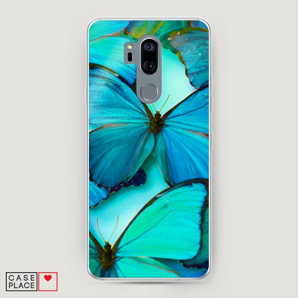 фото Чехол awog "неоновые бабочки" для lg g7 thinq
