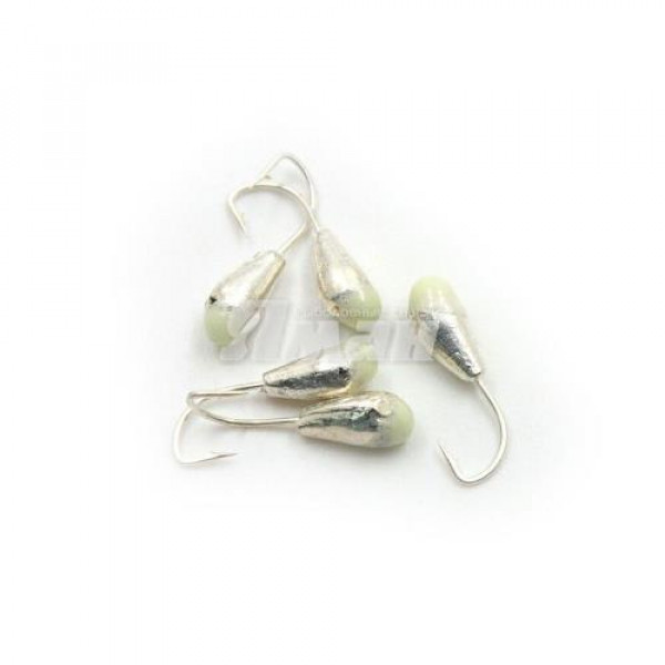 

Мормышка Yaman капля с отв цв.SILVER PLATED с фосф. пяткой d 4, 00-00012545