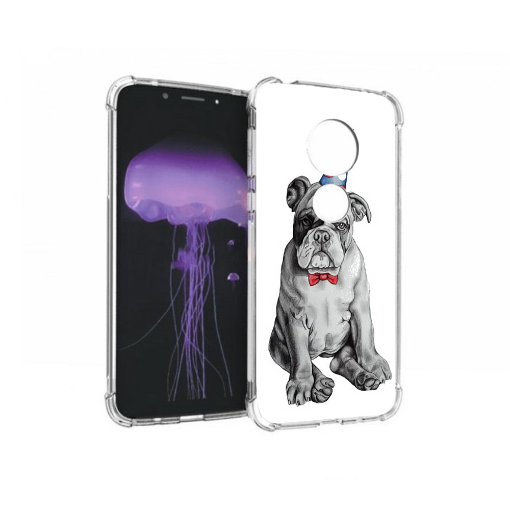 

Чехол MyPads Tocco для Motorola Moto G7 праздничный щенок (PT123662.354.554), Прозрачный, Tocco
