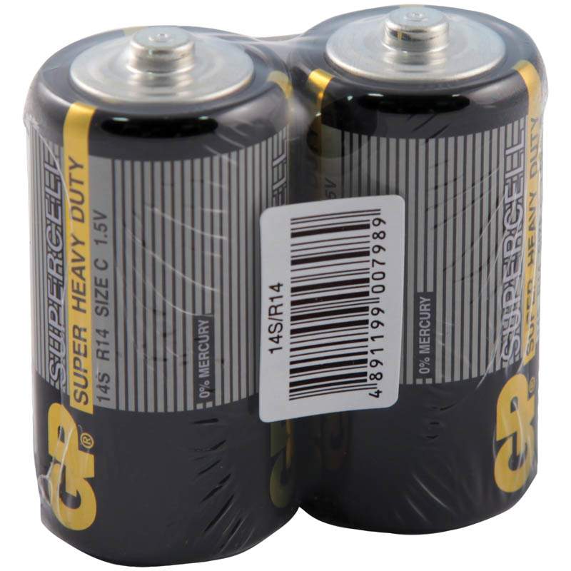 Батарейка GP Supercell C (R14) 14S солевая, OS2, комплект 10 батареек (5 упак. х 2шт.) солевая батарейка jazzway