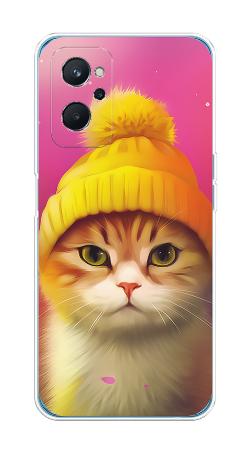 

Чехол на Realme 9i/Oppo A96 4G "Котик в шапочке", Розовый;желтый;бежевый, 258050-1
