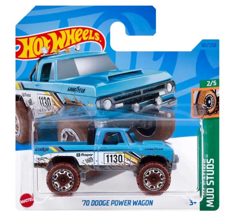 

Машинка базовой коллекции Hot Wheels `70 DODGE POWER WAGON 5785 HKH76, Белый;голубой, 5785
