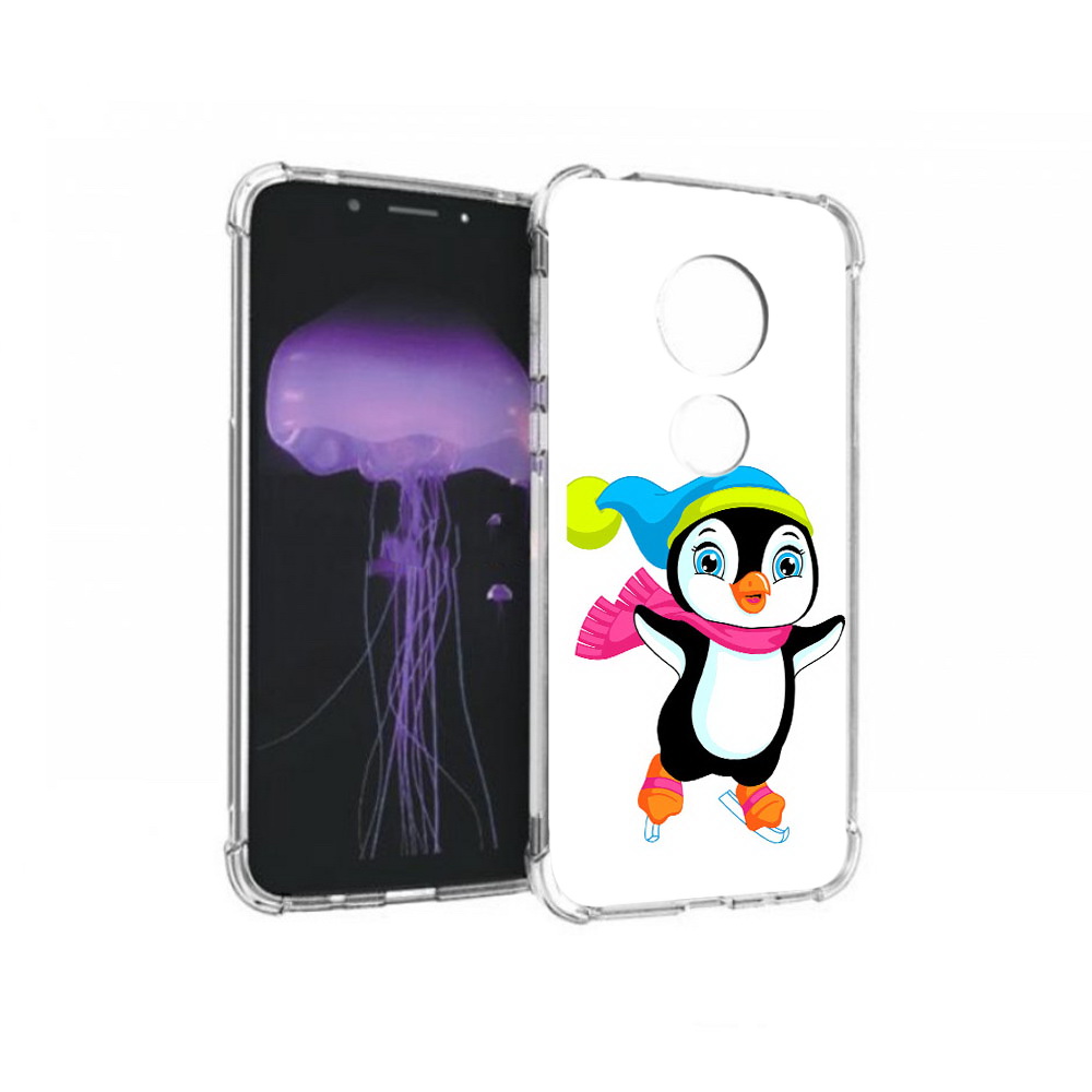 

Чехол MyPads Tocco для Motorola Moto G7 пингвин на коньках (PT123662.354.540), Прозрачный, Tocco