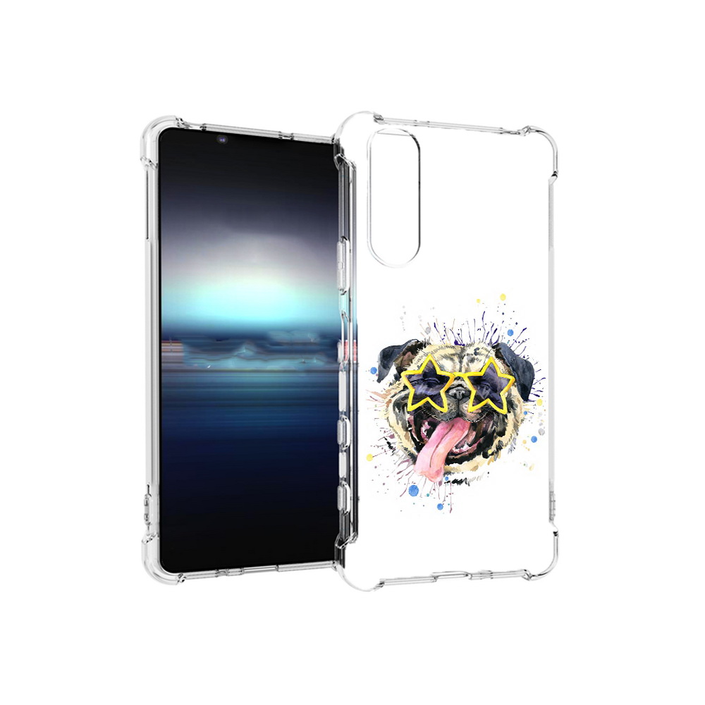 

Чехол MyPads Tocco для Sony Xperia 5 мопс боксер (PT154834.228.482), Прозрачный, Tocco