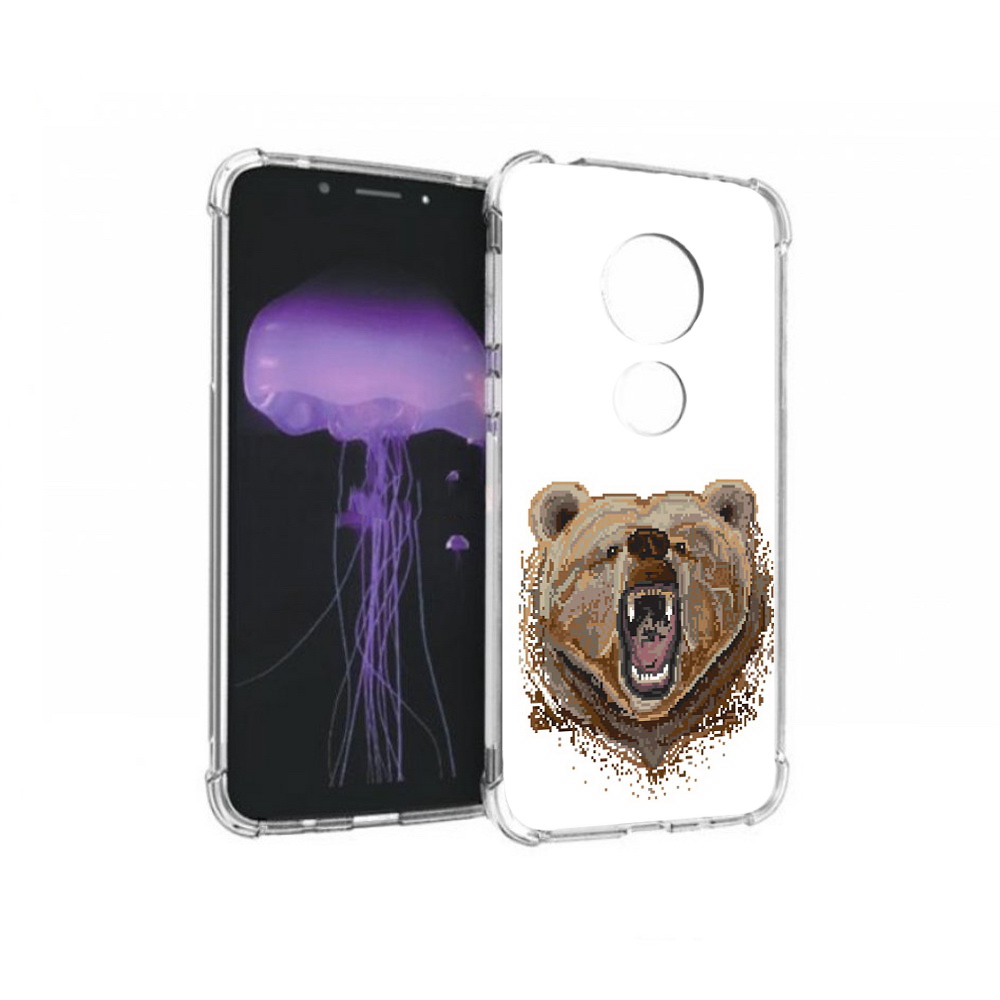 

Чехол MyPads Tocco для Motorola Moto G7 пиксельный медведь (PT123662.354.539), Прозрачный, Tocco