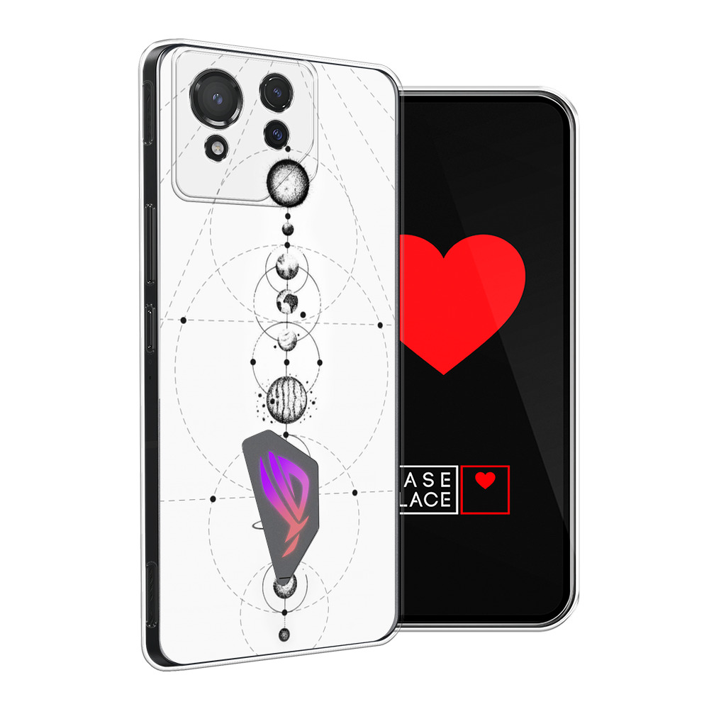 

Силиконовый чехол "Парад планет" на Asus ROG Phone 8, Белый, 45150-1