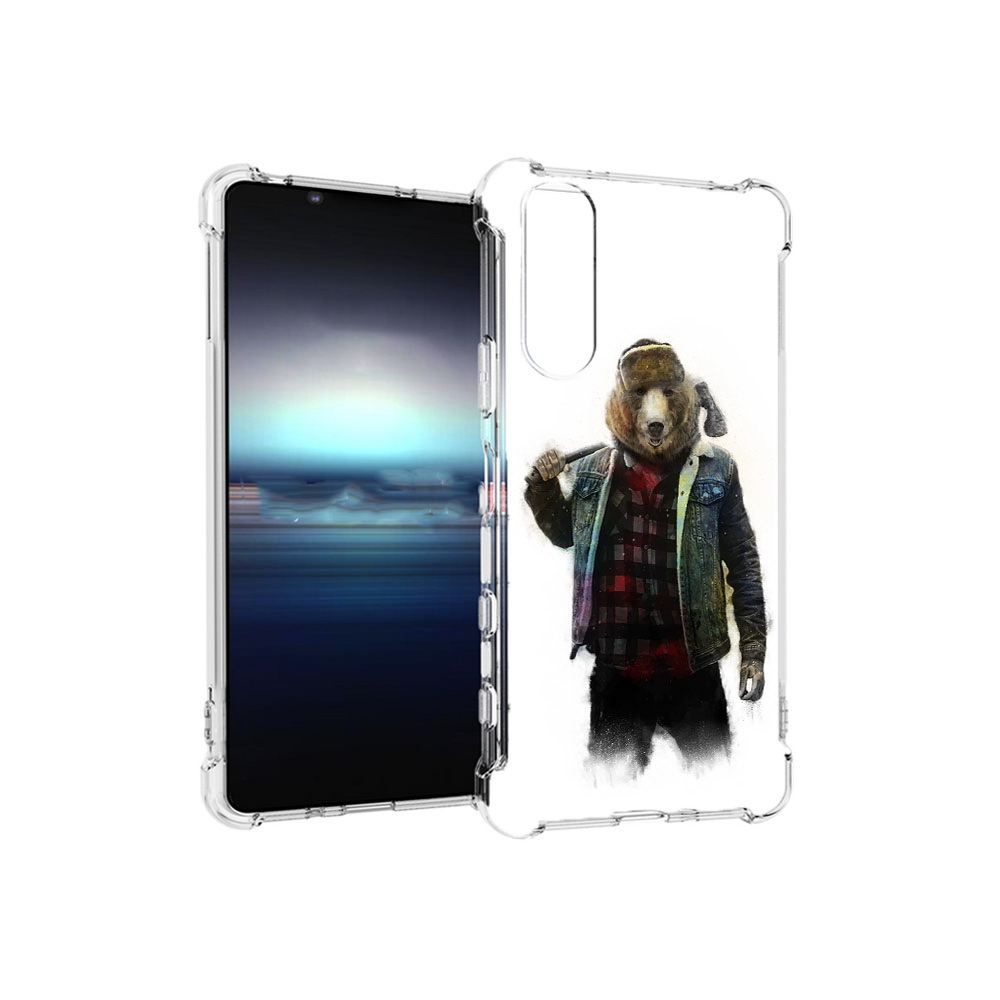 

Чехол MyPads Tocco для Sony Xperia 5 медведь с топором (PT154834.228.469), Прозрачный, Tocco