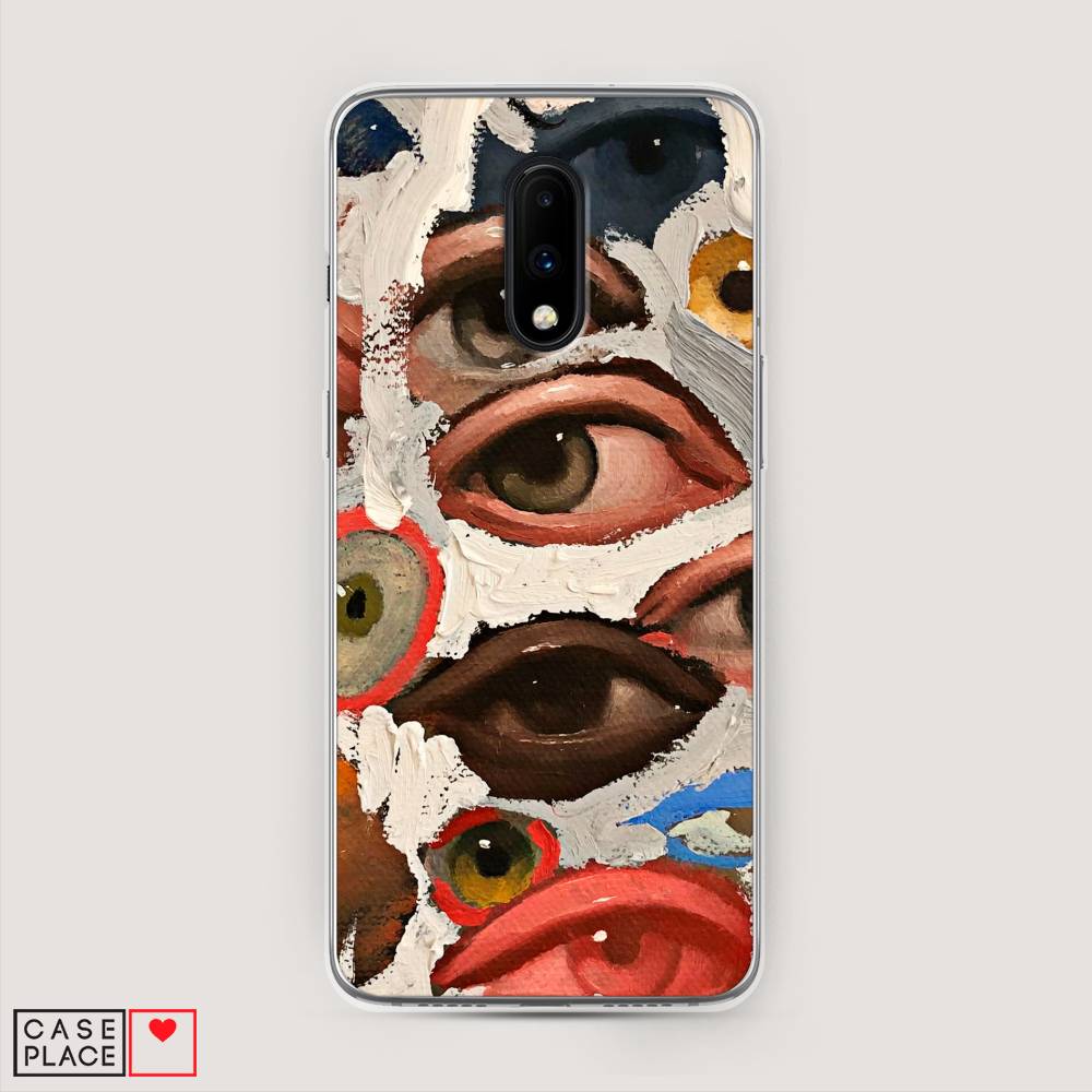 

Чехол Awog на OnePlus 7 / ВанПлас 7 "Глаза масляная живопись", Серый;бежевый;красный, 150750-7