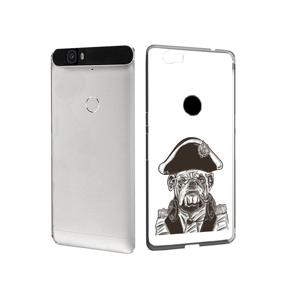 

Чехол MyPads Tocco для Huawei Nexus 6P мопс генерал (PT17717.24.483), Прозрачный, Tocco