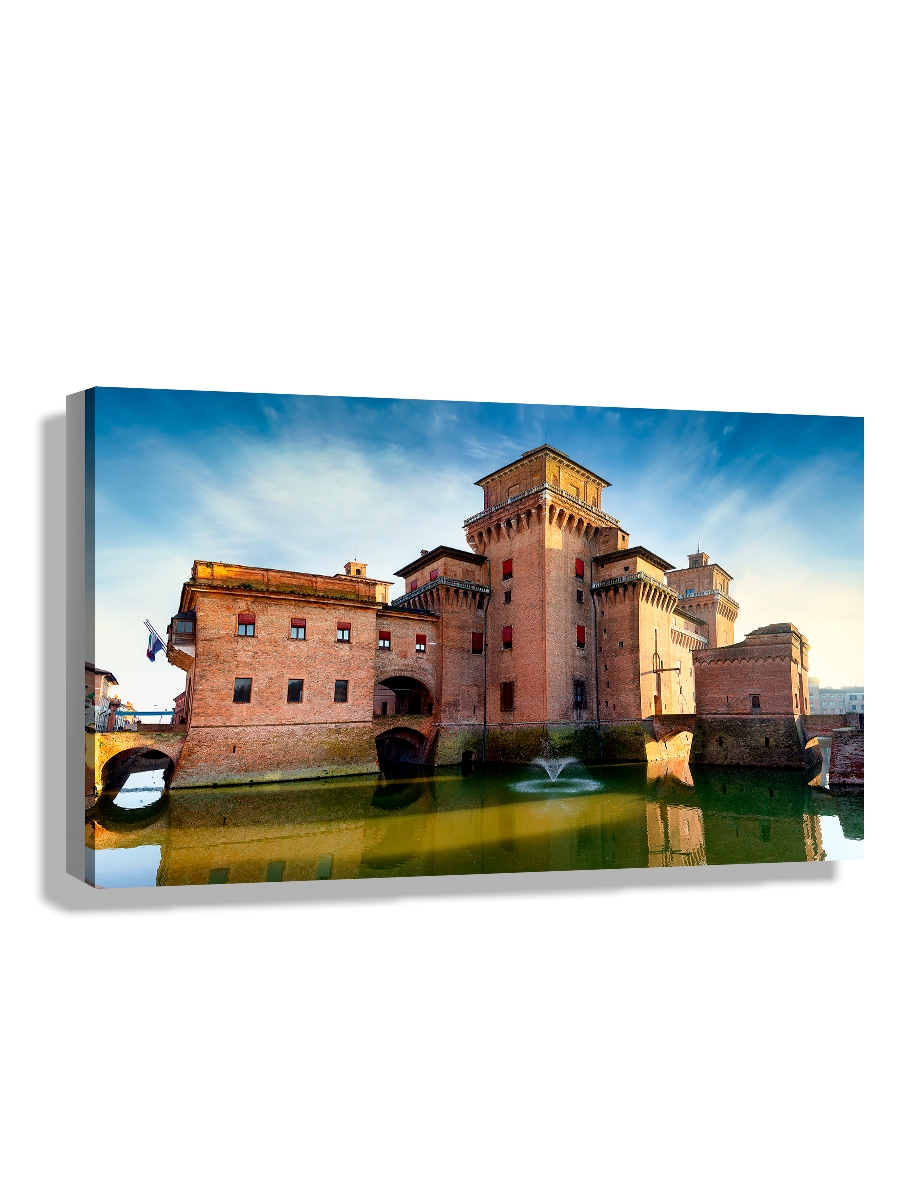 фото Картина drabs 60x40 см на холсте замок эстенсе, феррара, италия