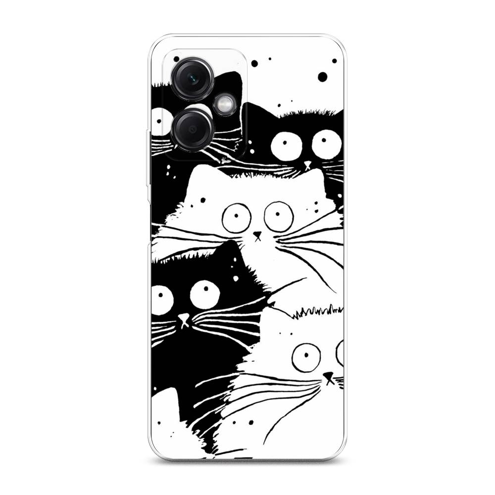 фото Чехол awog на xiaomi redmi note 12 5g "коты черно-белые"